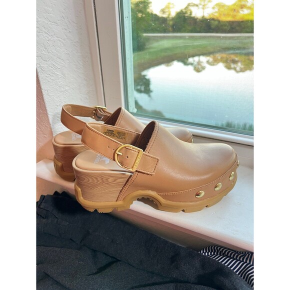 Sorel Roam’n Clog RVT Women’s Shoes NWOB in Tawny Tan and Wood Color Size 6 - Picture 12 of 12